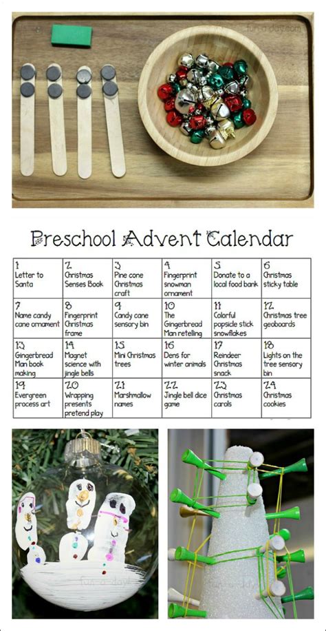 These 6 simple diy christmas activities for preschoolers and toddlers will keep you little ones busy, entertained and learning over the holidays! Free Printable Preschool Advent Calendar for Teachers and ...