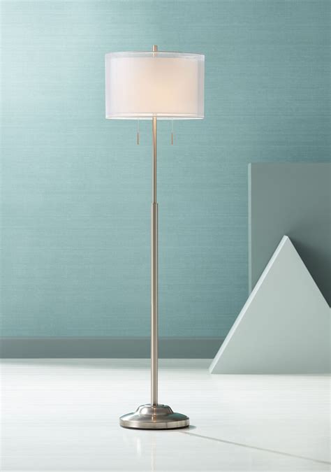 Possini Euro Design Roxie Modern Floor Lamp Standing 65 1/2" Tall