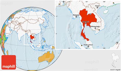 Feb 20, 2017 · gulf of thailand. Political Location Map of Thailand, highlighted continent