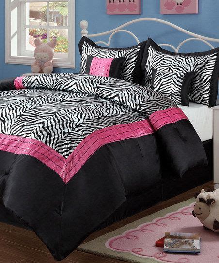 Beatrice Home Pink Sassy Zebra Comforter Set Comforter Sets Comforters Full Size Comforter Sets