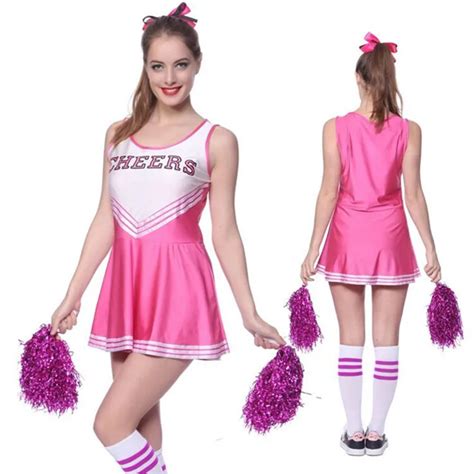 2019 New Listing Sexy High School Cheerleader Costume Cheer Girls Uniform Party Outfit