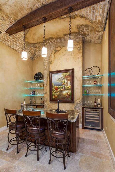 Magically Timeless Mediterranean Home Bars That Wow With