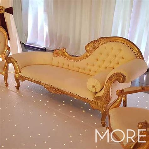 Chaise Lounge Cream And Gold More Weddings