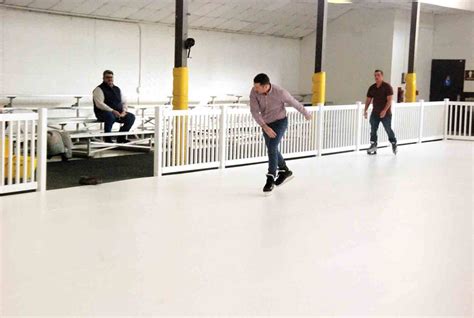 Arrive ready for your activity. Synthetic ice rink installed at City Park | News, Sports ...