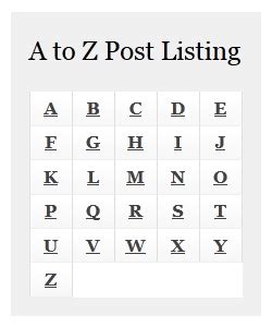 Manual alphabets are frequently found as parts of sign languages. WP Alphabet Listing Plugin - List All WordPress Posts Alphabetically