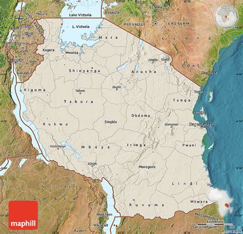 Map Satellite Tanzania