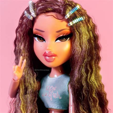 Doll's outfits made from real fabric and leather and come with cute accessories. No photo description available. | Black bratz doll, Bratz ...