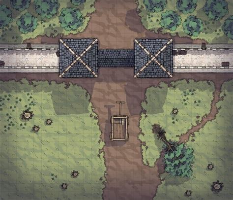 Created A Battlemap Of The Krezk Gatehouse 28x24 Gridless Version In