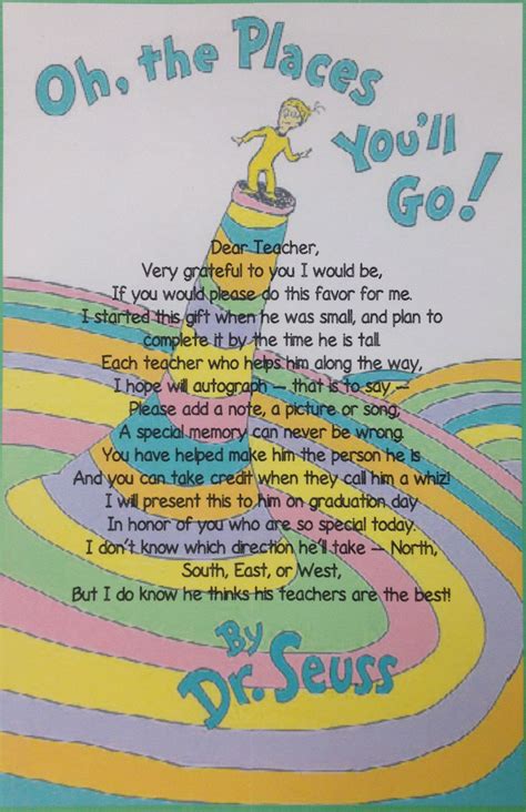 oh the places you ll go printable poem