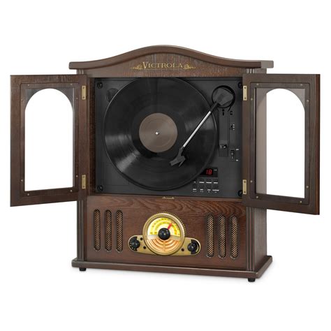 Victrola Vta 25 Wooden Wall Mount Nostalgic Record Player With Vertical