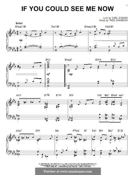 If You Could See Me Now By T Dameron Sheet Music On Musicaneo