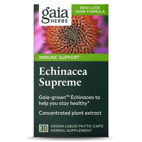 Gaia Herbs Echinacea Supreme 30 Vegan Liquid Phyto Caps Vitacost