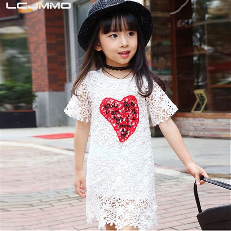 Lcjmmo White Flower Girls Dress 2018 New Summer Openwork Embroidery