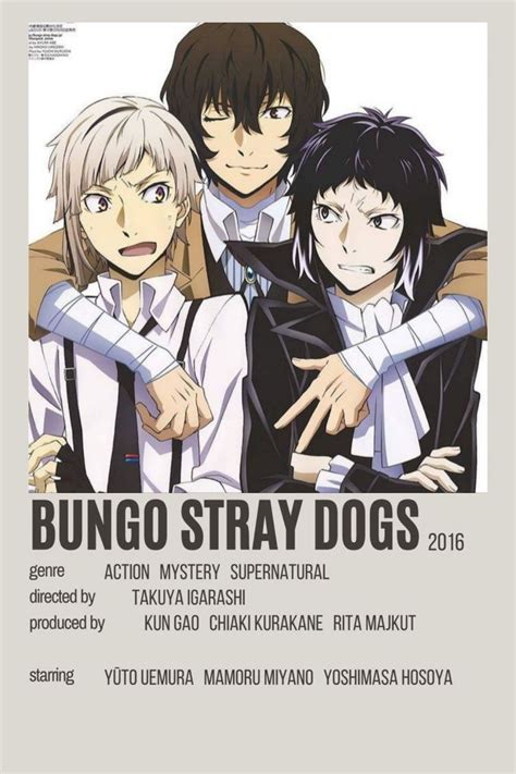 The Poster For Bungo Stray Dogs