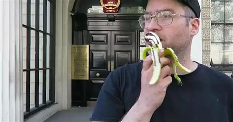 Man Eats Banana Erotically In Protest Against China S Ban On Scoffing Phallic Shaped Fruit In