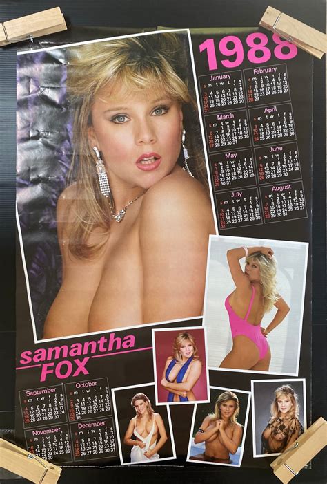 samantha fox 1985 collage pop singer naked original vintage etsy australia