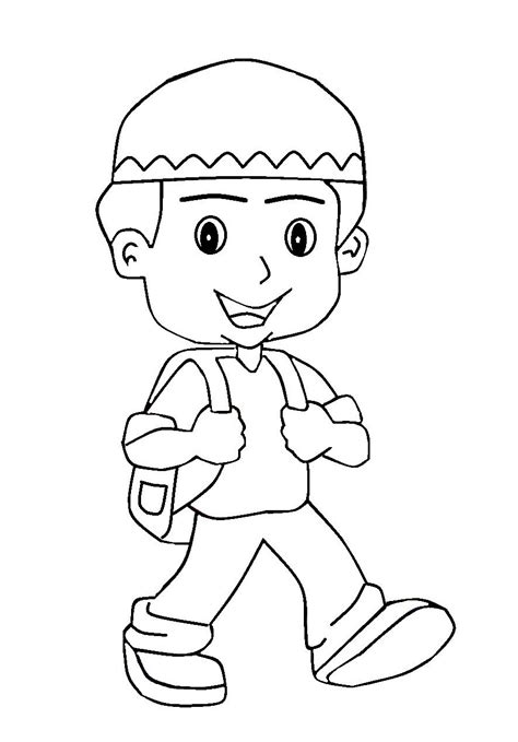 Mewarnai gambar kartun anak muslimah 25 | alqur'anmulia. Gambar Kartun Anak Soleha | Top Gambar