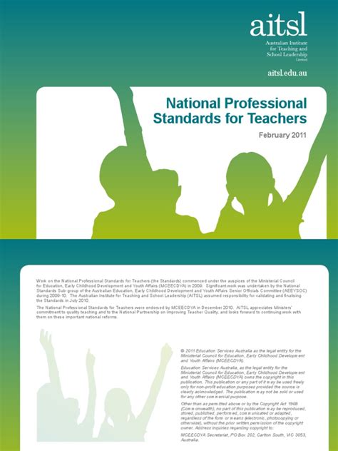 Aitsl National Professional Standards For Teachers Educational