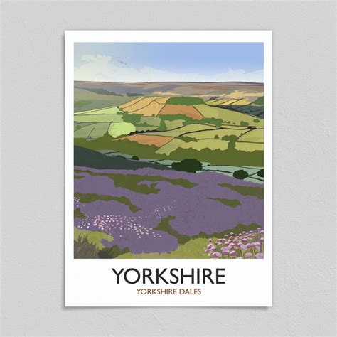 Yorkshire Dales Travel Poster Giclée Art Print North Yorkshire Art Prints