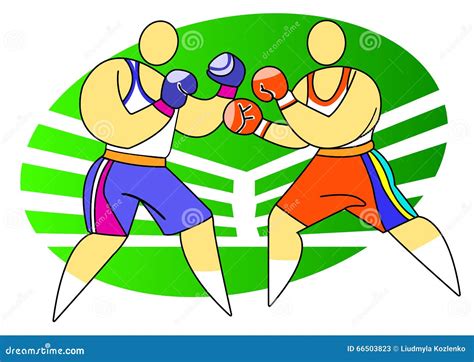 Two Boxers Fighting Stock Vector Illustration Of Fight 66503823