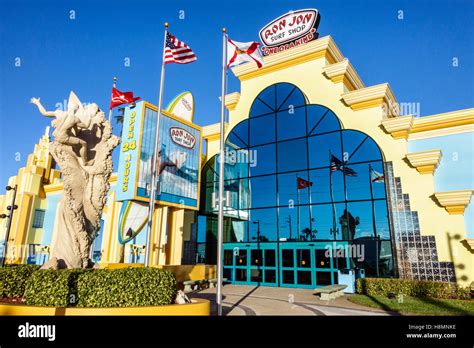 Cocoa Beach Florida Ron Jon Surf Shop Exterior Front Entrance Stock