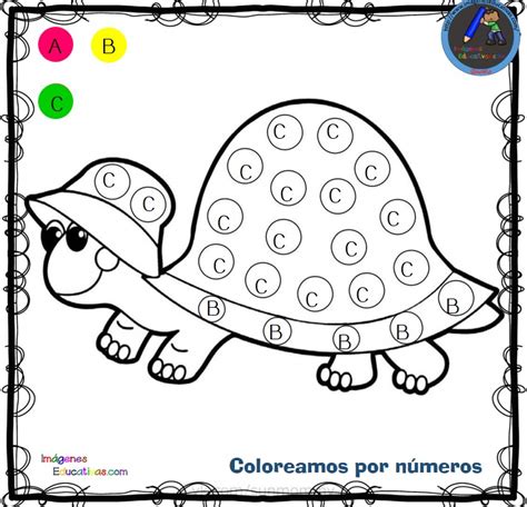 Fichas para colorear por letras números y símbolos 4 Imagenes