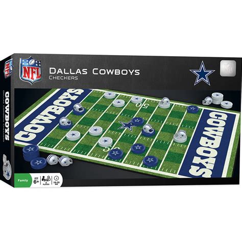 Dallas Cowboys Checkers Board Game Sportsfanzshop