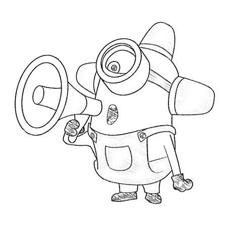 Minion Carl Coloring Pages 8 Printable Sheets Simple To Draw Easy