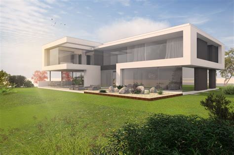 Architekt Villa modern bauen - Siegerentwurf Wettbewerb im ...