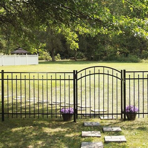 freedom standard concord 4 ft h x 6 ft w black aluminum flat top erosion fence panel