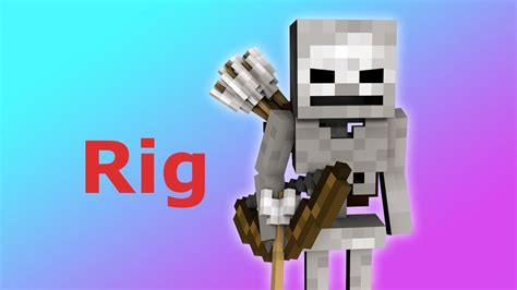 Skeleton Rig Minecraft 3d Cgtrader