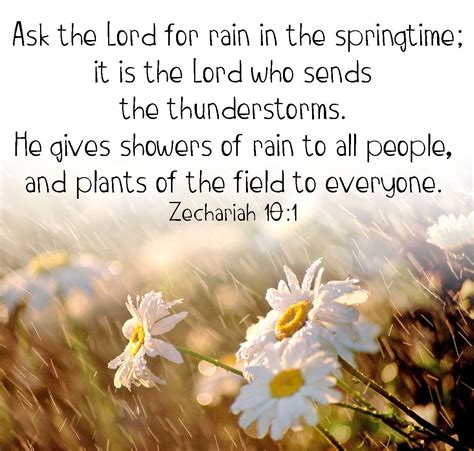 Zechariah 101 Ask The Lord For Rain In The Springtime It Is The Lord