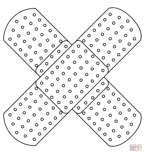 Band Aid Coloring Page Free Printable Coloring Pages