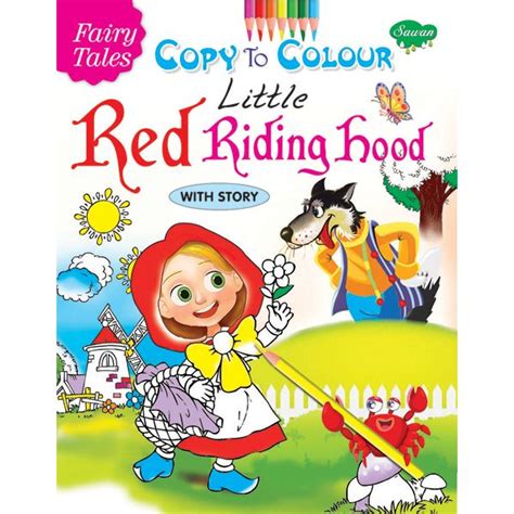 Fairy Tales Copy To Colour Little Red Riding Hood Sawan Books