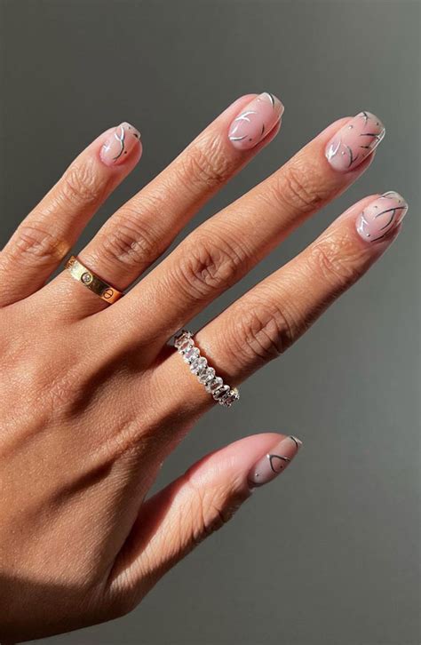 41 Best Spring Nails For 2022 Green And White French Tip Nail Design