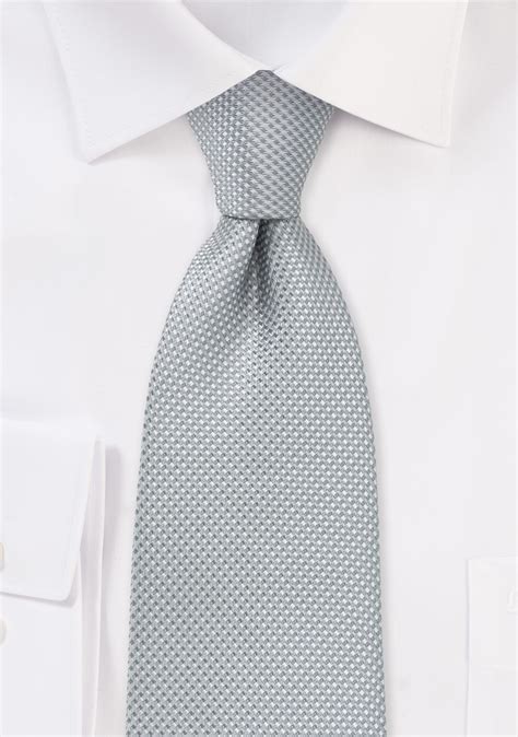 Formal Silver Tie With Micro Checks Bows N