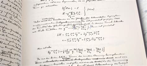 The Manuscript Of The General Theory Of Relativity By Albert Einstein