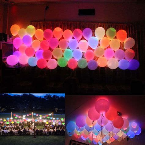50 150 Pcs Colorful Led Balloons Light Up Balloons Party Wedding