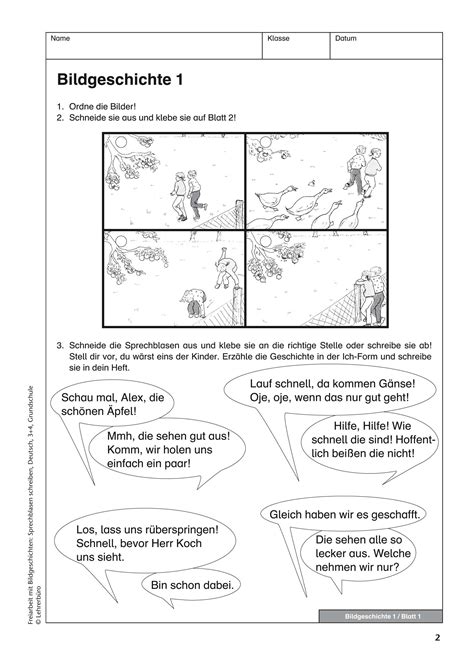 Auswertungsbogen bewertungsbogen für eine bildergeschichte, einsetzbar ab der 3. Schreiben · Arbeitsblätter · Grundschule · Lehrerbüro