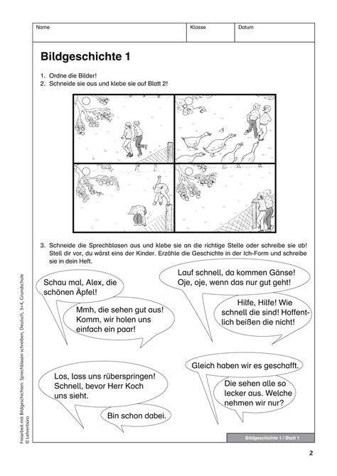 6 bildergeschichten klasse 5, klasse 6. Grundschule Unterrichtsmaterial