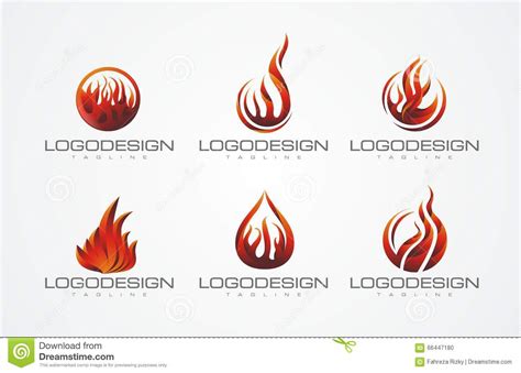 Fire Set 1 Logo Design Stock Illustration Illustration Of Logodesign