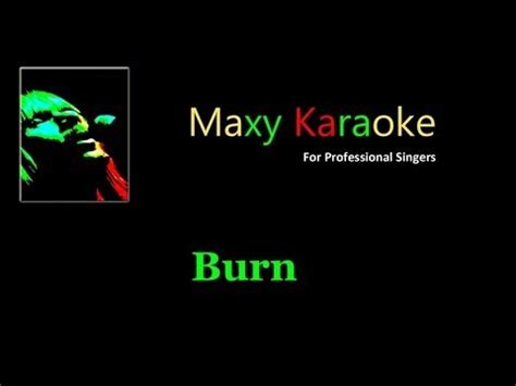 Burn Karaoke Originally Performed By Ellie Goulding Youtube