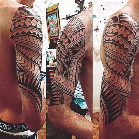 Tattoo Trends Manly Maori Pattern Tribal Mens Half Sleeve Tattoo Design Inspiration