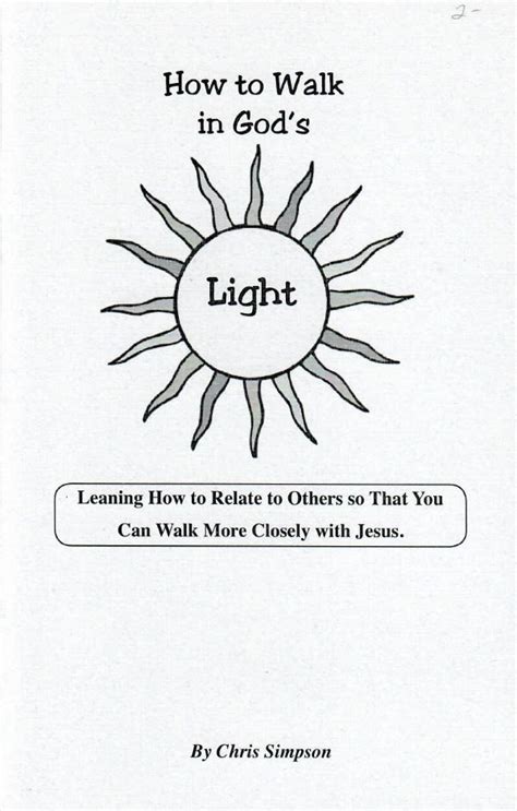 How To Walk In Gods Light By Chris Simpson