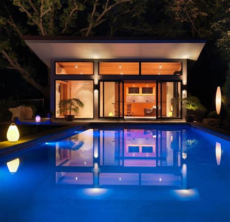 Pin By PDG Studios On Luxury Poolside Cabanas Modern Pool House House Architect Design