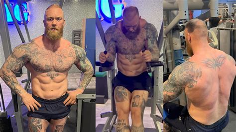 Hafthor Bjornsson Shows Off Ripped Physique Update Shares Hardcore