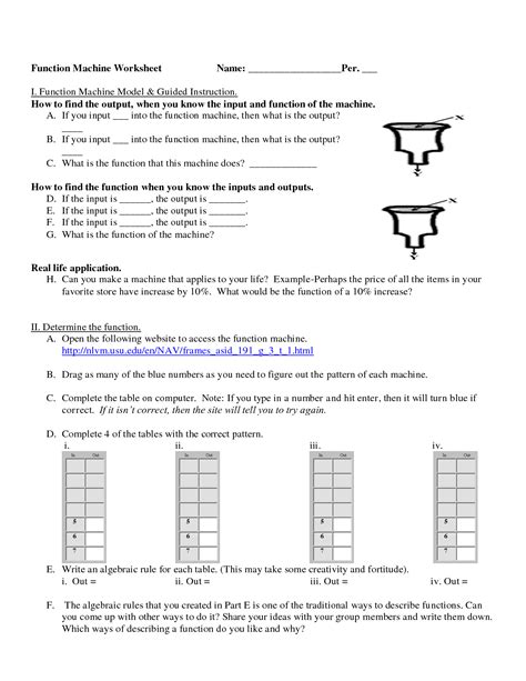 Talking about function table worksheets, scroll down to see several variation of photos to give our main objective is that these function table worksheets pictures gallery can be a hint for you. 11 Best Images of 5th Grade Function Table Worksheets ...