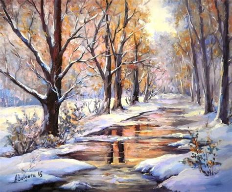 Pastel De Iarna Tablouri De Suflet Si Vis Winter Scene Paintings