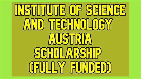 Beim testspiel zwischen österreichs und. IST Austria Scholarship 2021 (Fully Funded) - YouTube