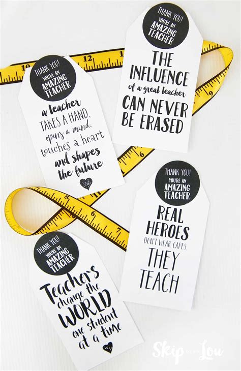 Over 100 Teacher Gift Ideas | Teacher gift tags, Teacher gift printables, Teacher quotes ...